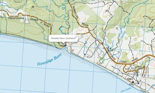 Topo Map Rowallan Burn