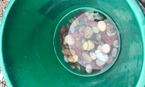 Bucket of stones