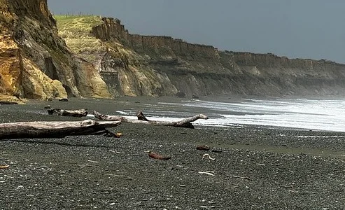 View of the stones from Gemstone Beach