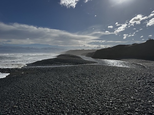 Gemstone Beach in April down at the Waimeamea River